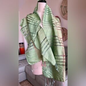 Thai Silk Striped Scarf